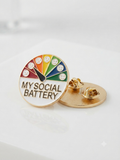 Pin’s / broche batterie sociale fonctionnel