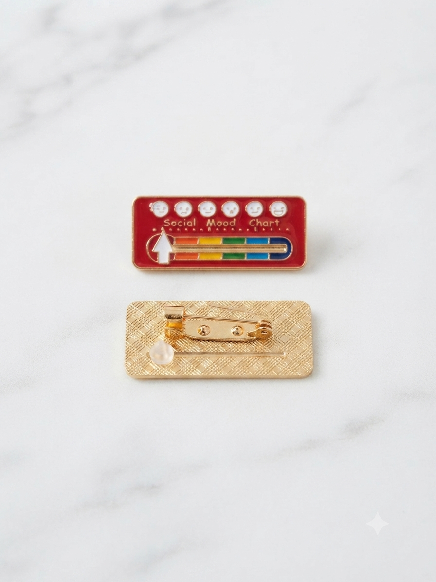 Pin’s / broche batterie sociale fonctionnel