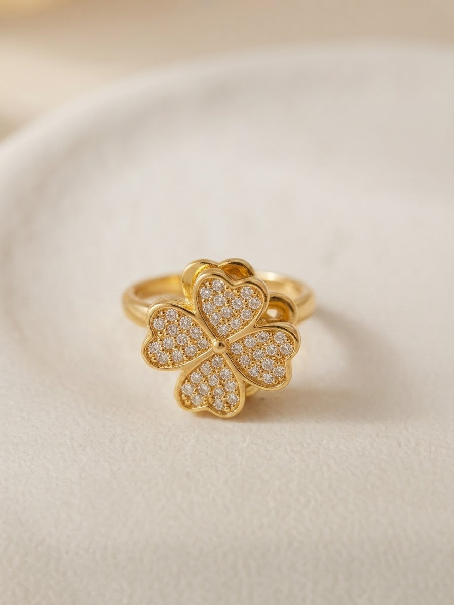 Bague porte bonheur anti-stress ajustable et pivotante
