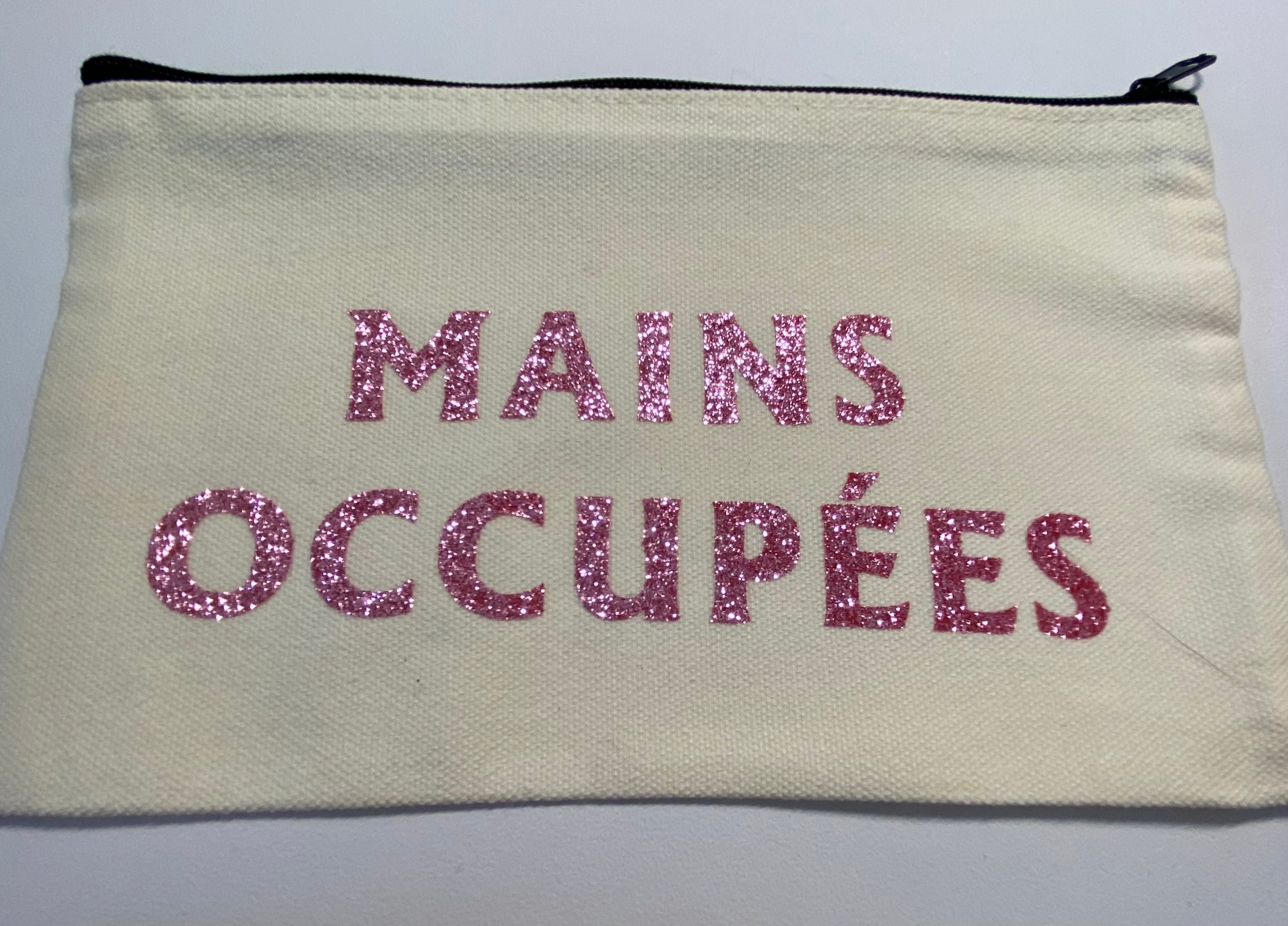 La Pochette live : MAINS OCCUPEES, ESPRIT LEGER rose paillettes