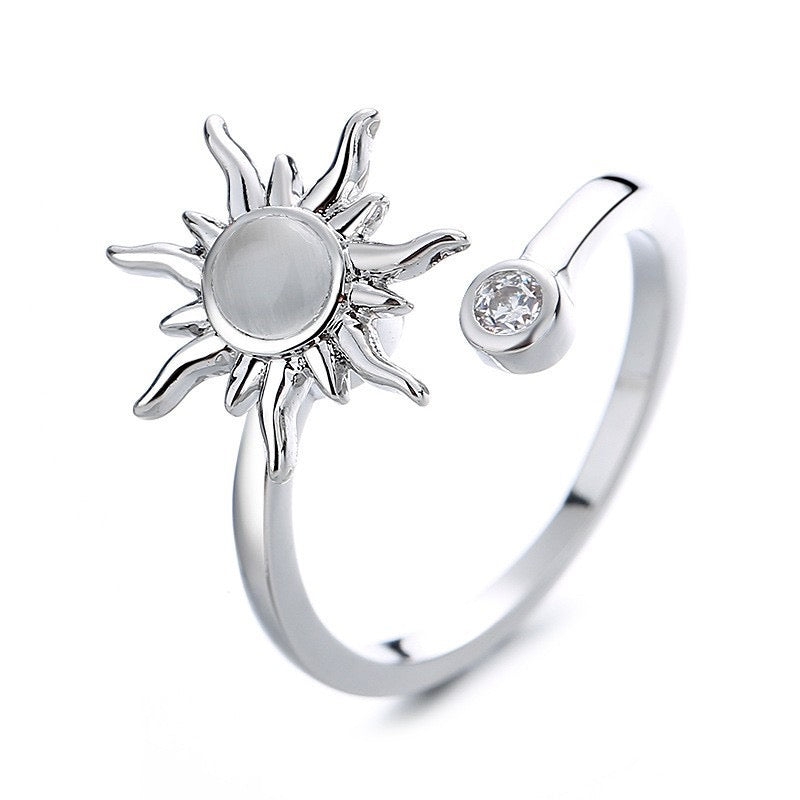Bague soleil pivotant anti-stress ajustable