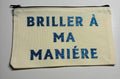 La Pochette live blanche : briller à ma manière en bleu paillettes