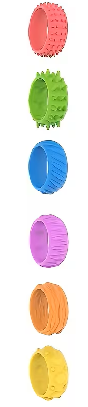 Bague silicone texturée – Discrète & apaisante